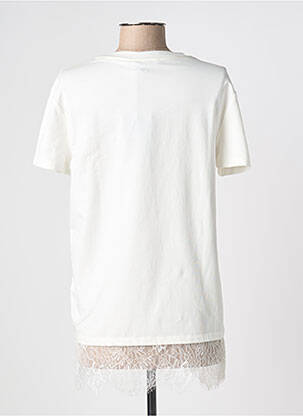 T-shirt stretch manches courtes blanc MY TWIN femme