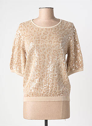 Top stretch manches courtes beige TWINSET femme