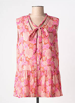 Blouse légère et transparente sans manche rose LIU JO femme