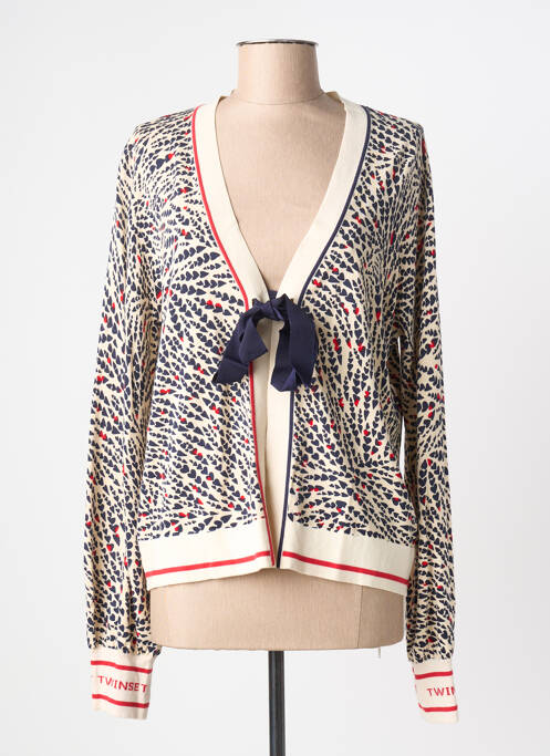 Gilet manches longues beige TWINSET femme