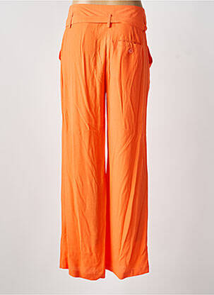 Pantalon large fermeture zippée sous rabat boutonné taille haute orange ZILCH femme
