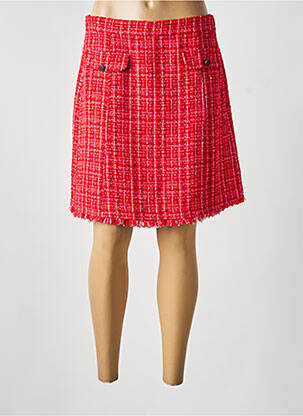 Jupe courte tissage tweed rouge EMME M femme