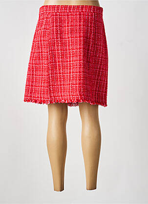 Jupe courte tissage tweed rouge EMME M femme