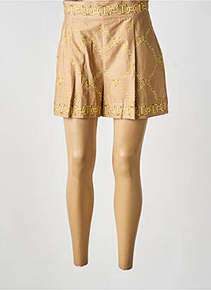 Short taille à pinces taille haute marron TWINSET femme