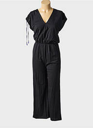 Combi-pantalon manches courtes manches courtes noir SCORZZO femme