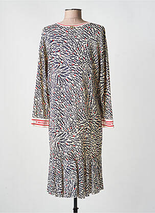 Robe mi-longue manches longues manches longues beige TWINSET femme