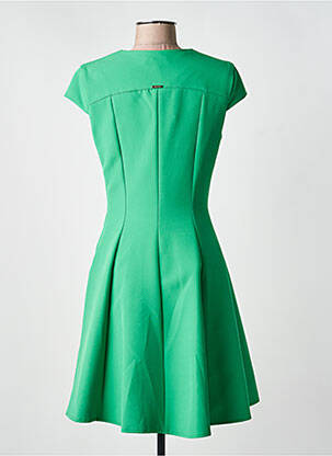 Robe courte fermeture zippée au dos manches courtes vert TWINSET femme