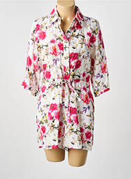Combishort fermeture boutonnée sur le devant manches 3/4 rose LIU JO femme