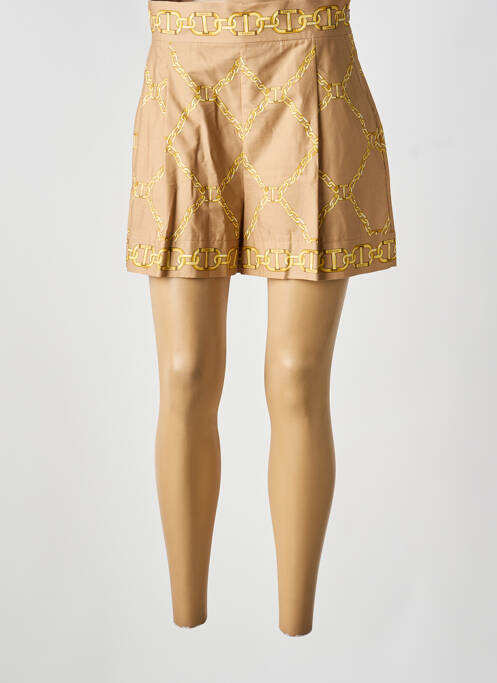 Short taille à pinces taille haute marron TWINSET femme