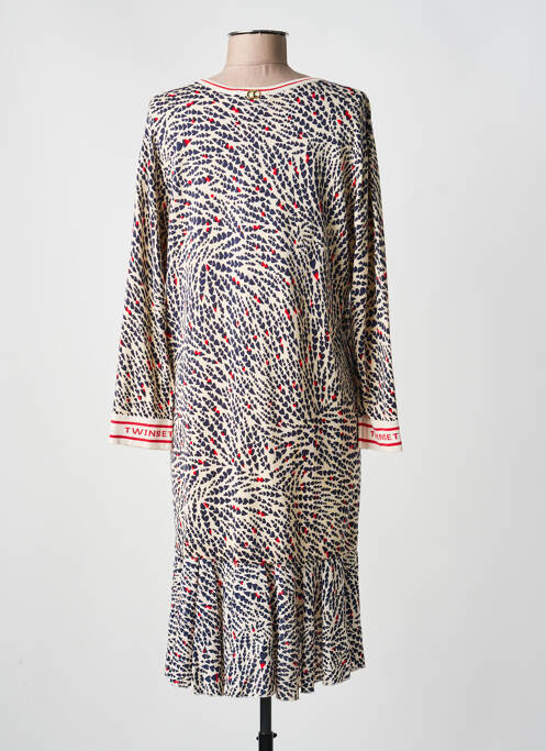 Robe mi-longue beige TWINSET femme