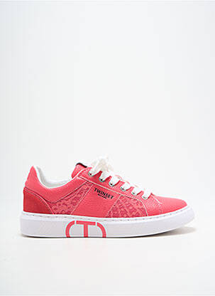 Baskets bout rond talon plat jusqu'à 3cm rose TWINSET femme