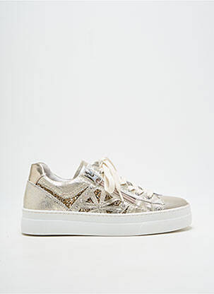 Baskets fermeture zip et lacets talon plat jusqu'à 3cm or NERO GIARDINI femme