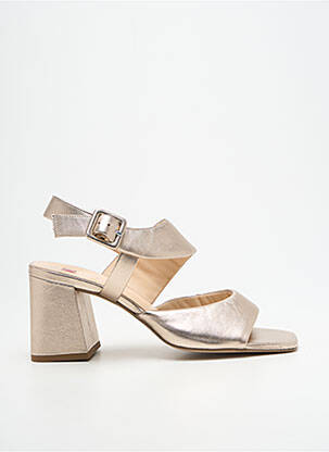 Sandales/nu pieds tissage satiné talon de 7 à 9cm or HOGL femme