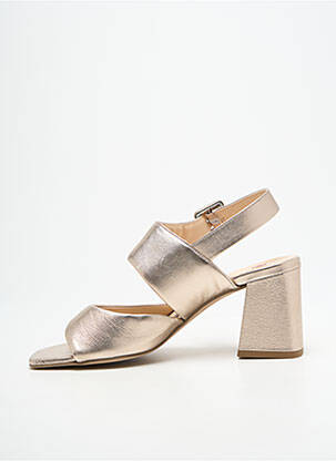 Sandales/nu pieds tissage satiné talon de 7 à 9cm or HOGL femme