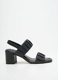 Sandales/nu pieds tissage satiné talon de 4 à 6cm noir HOGL femme