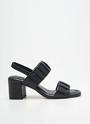 Sandales/nu pieds tissage satiné talon de 4 à 6cm noir HOGL femme