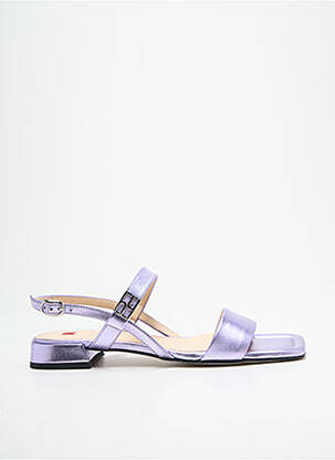 Sandales/nu pieds matière lisse talon plat jusqu'à 3cm violet HOGL femme