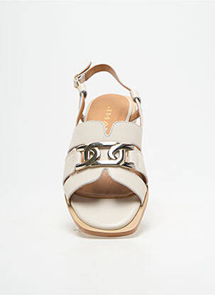 Sandales/nu pieds chiquet talon plat jusqu'à 3cm beige JHAY femme
