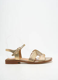 Sandales/nu pieds chiquet talon plat jusqu'à 3cm or JHAY femme
