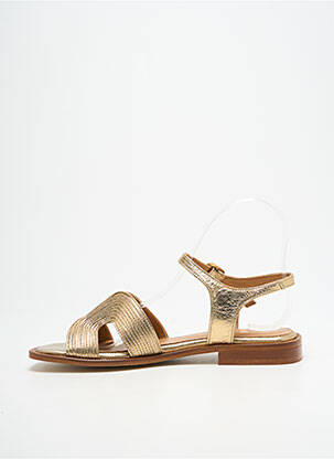 Sandales/nu pieds chiquet talon plat jusqu'à 3cm or JHAY femme