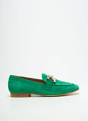 Mocassins nubuck talon plat jusqu'à 3cm vert JHAY femme