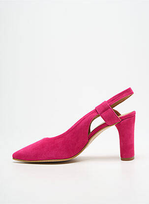 Escarpins nubuck talon de 7 à 9cm rose JHAY femme