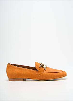 Mocassins nubuck talon plat jusqu'à 3cm orange JHAY femme