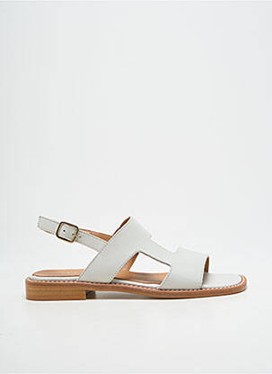 Sandales/nu pieds chiquet talon plat jusqu'à 3cm blanc JHAY femme