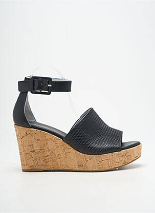 Sandales/nu pieds matière lisse talon de 7 à 9cm noir NERO GIARDINI femme