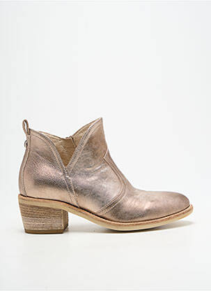 Bottines/boots matière lisse talon de 4 à 6cm or NERO GIARDINI femme