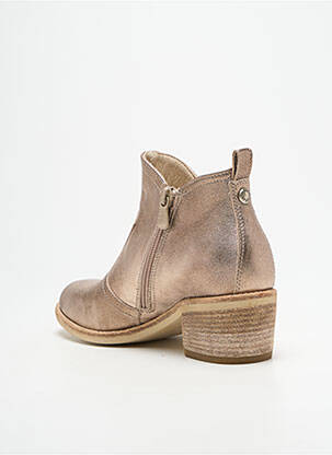 Bottines/boots matière lisse talon de 4 à 6cm or NERO GIARDINI femme
