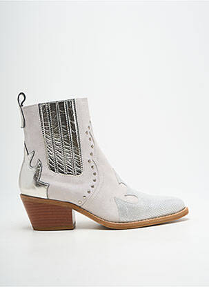 Bottines/boots bout pointu talon de 4 à 6cm argent CASTA femme