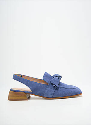 Mocassins nubuck talon plat jusqu'à 3cm bleu WONDERS femme