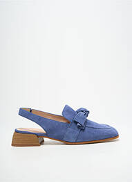 Mocassins nubuck talon plat jusqu'à 3cm bleu WONDERS femme