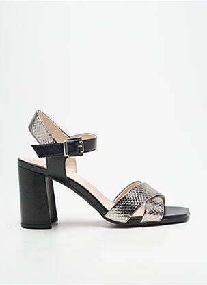 Sandales/nu pieds tissage satiné talon de 7 à 9cm argent NERO GIARDINI femme