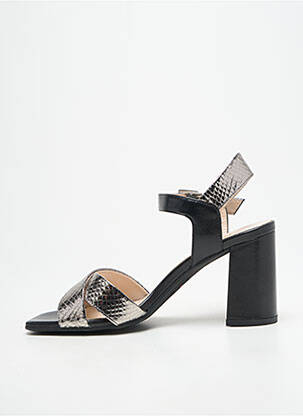 Sandales/nu pieds tissage satiné talon de 7 à 9cm argent NERO GIARDINI femme