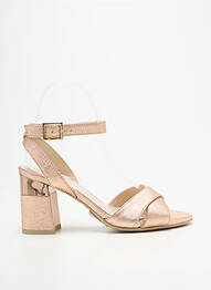Sandales/nu pieds tissage satiné talon de 7 à 9cm or NERO GIARDINI femme