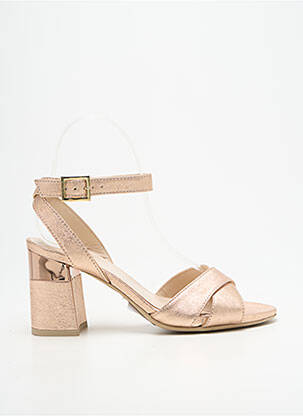 Sandales/nu pieds matière lisse talon de 7 à 9cm or NERO GIARDINI femme