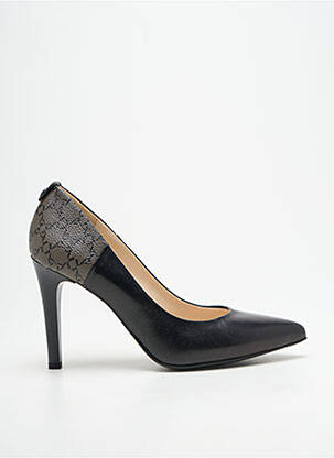 Escarpins tissage satiné talon de 7 à 9cm noir NERO GIARDINI femme