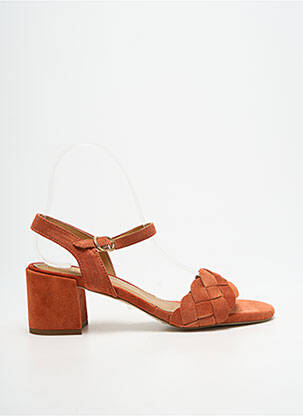 Sandales/nu pieds talon bottier talon de 7 à 9cm orange PEDRO MIRALLES femme