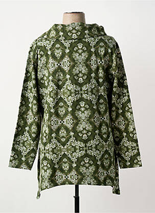 Sweat-shirt stretch manches longues vert SHEEGO femme