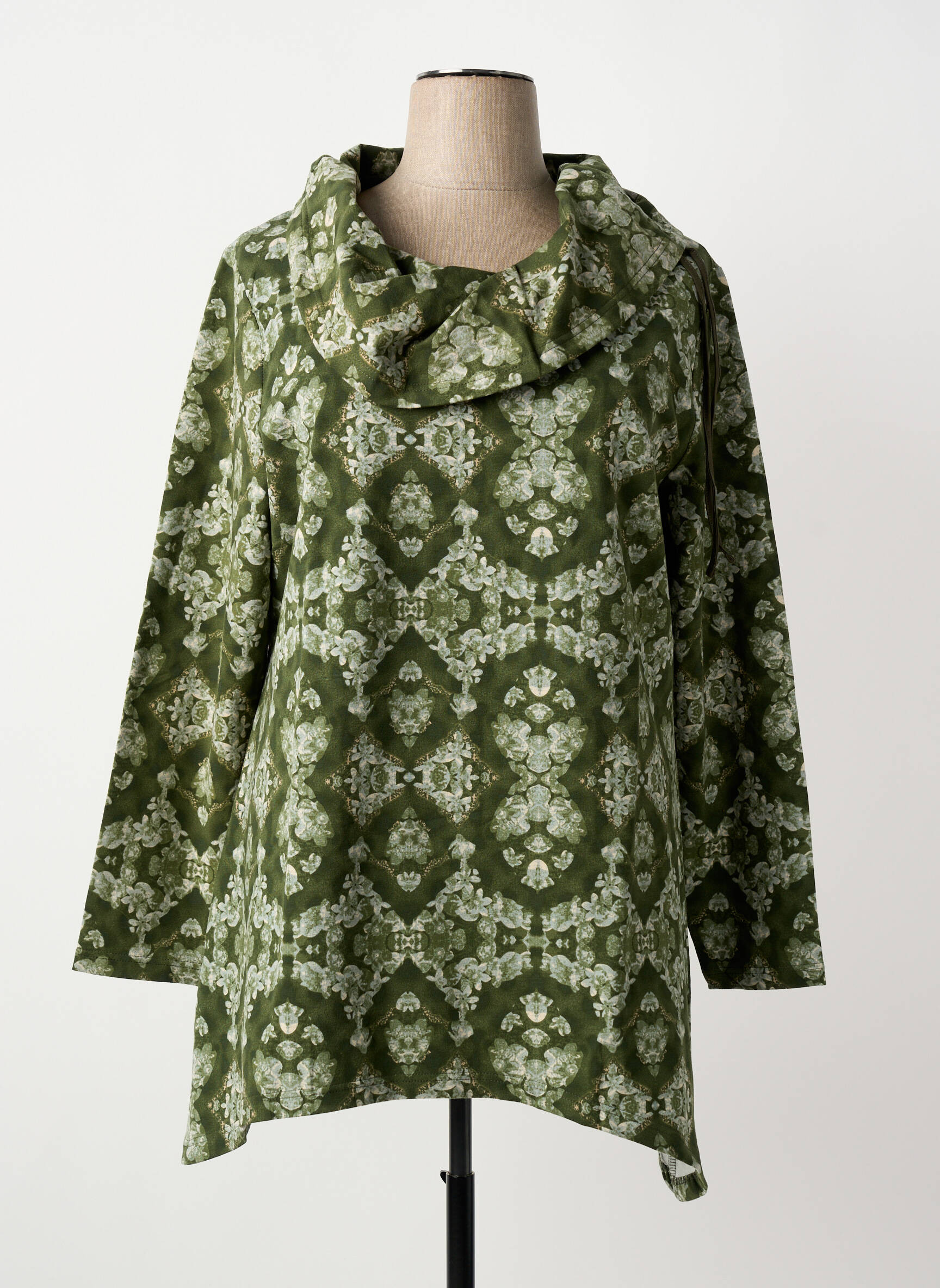 Sweat-shirt stretch manches longues vert SHEEGO femme