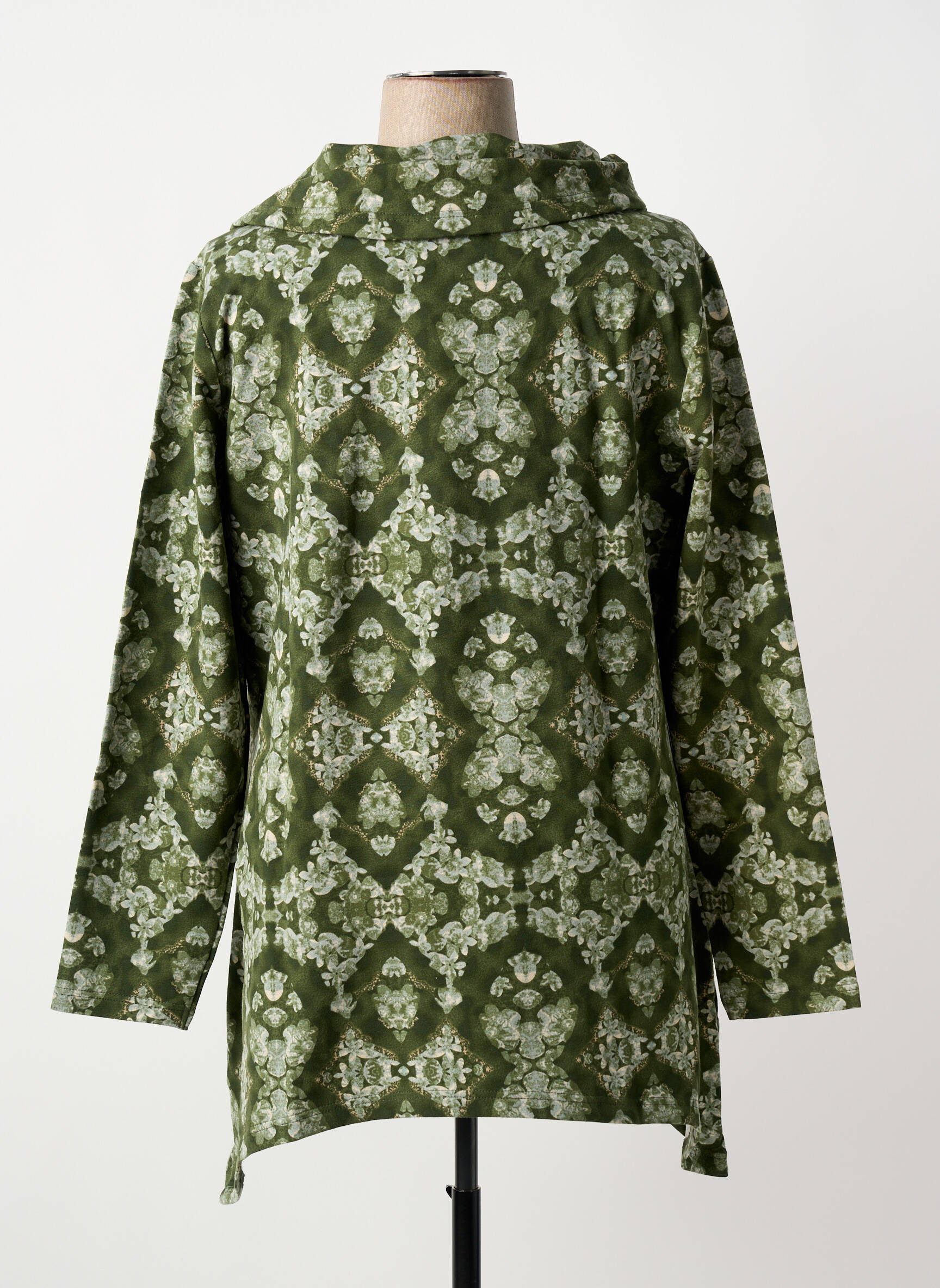 Sweat-shirt stretch manches longues vert SHEEGO femme