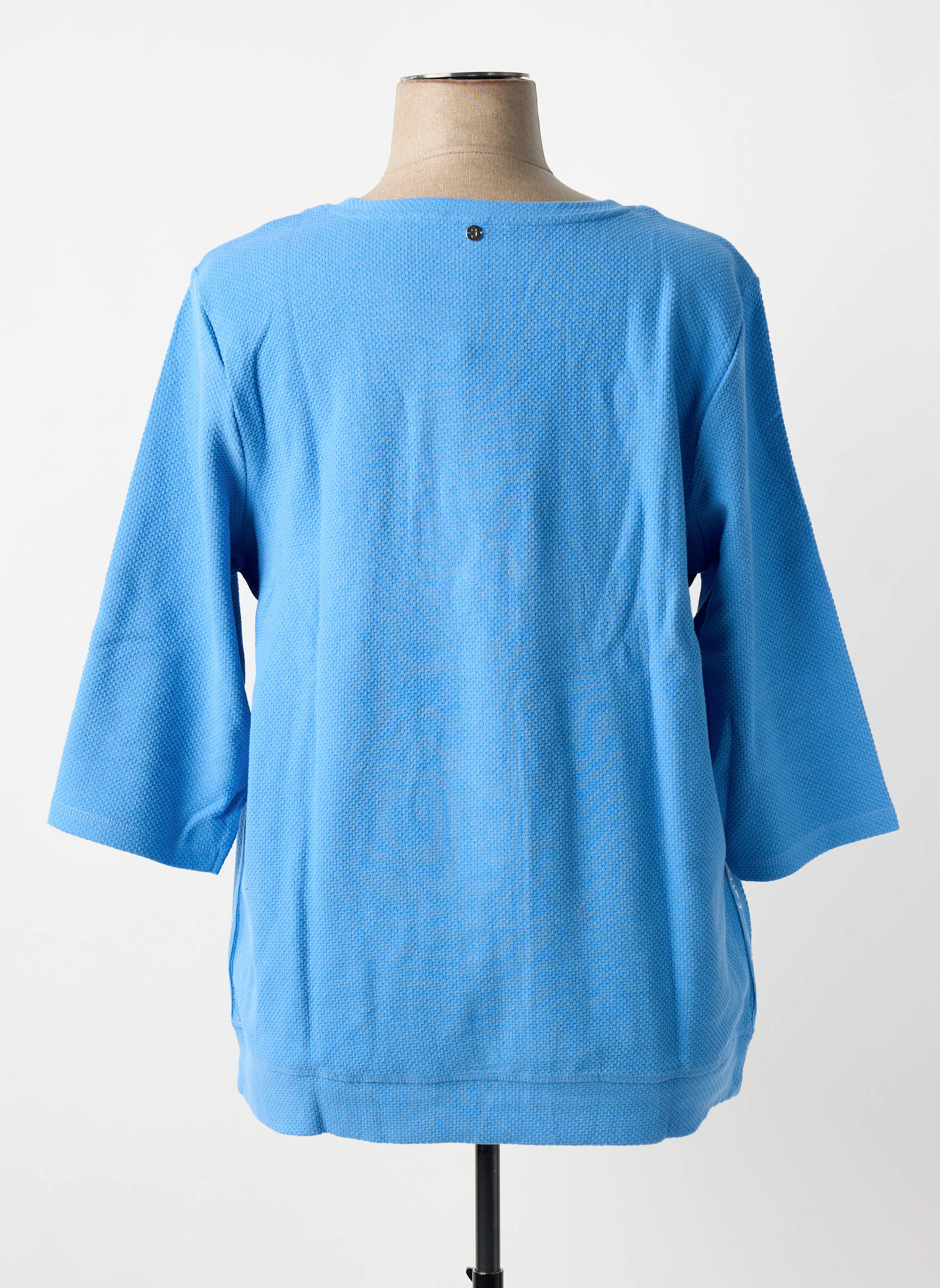 T-shirt coupe droite manches courtes bleu SHEEGO femme
