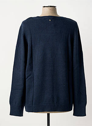 Pull coupe droite manches longues bleu SHEEGO femme