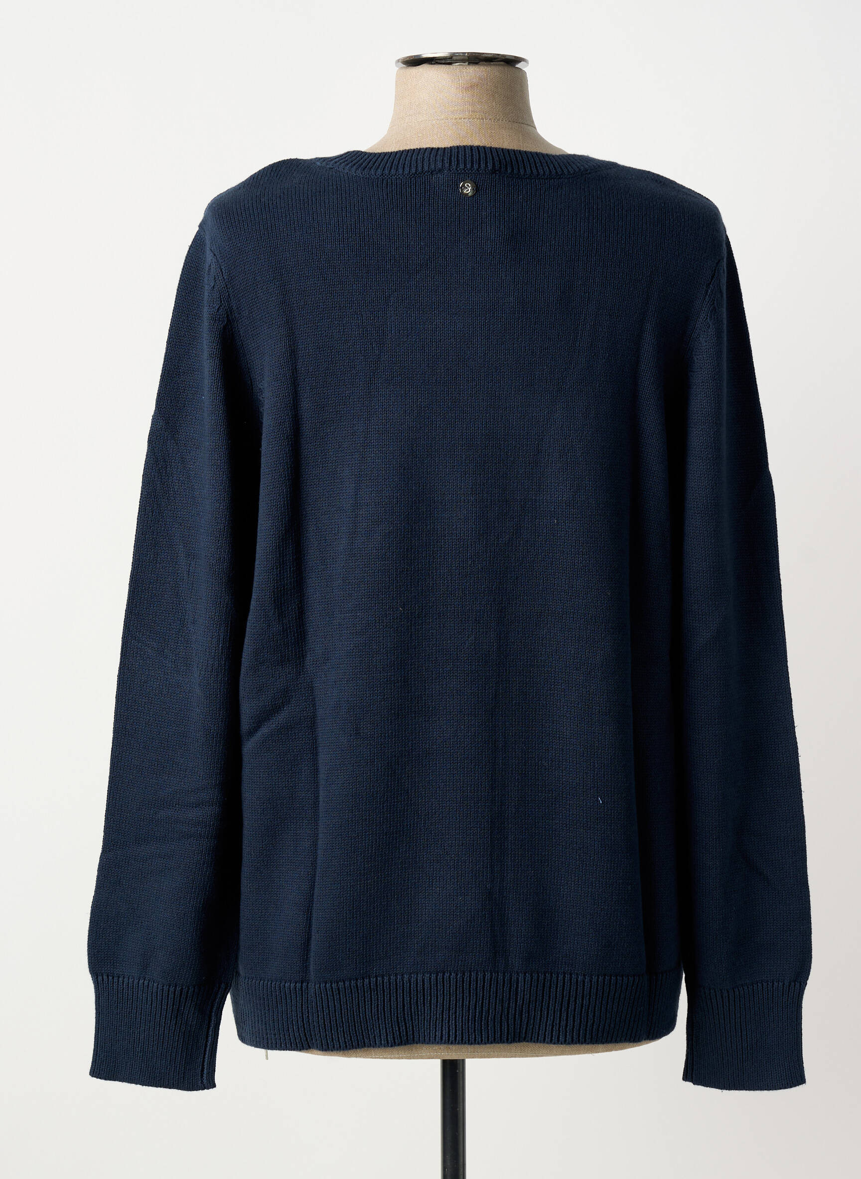 Pull coupe droite manches longues bleu SHEEGO femme