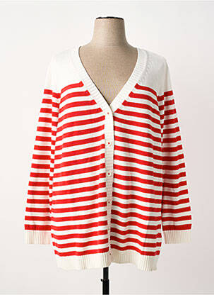 Gilet manches longues fermeture boutonnée sur le devant blanc SHEEGO femme
