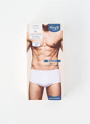 Slip elastique à la taille blanc SLOGGI homme