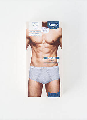 Boxer stretch gris SLOGGI homme