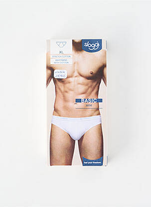 Slip elastique à la taille blanc SLOGGI homme